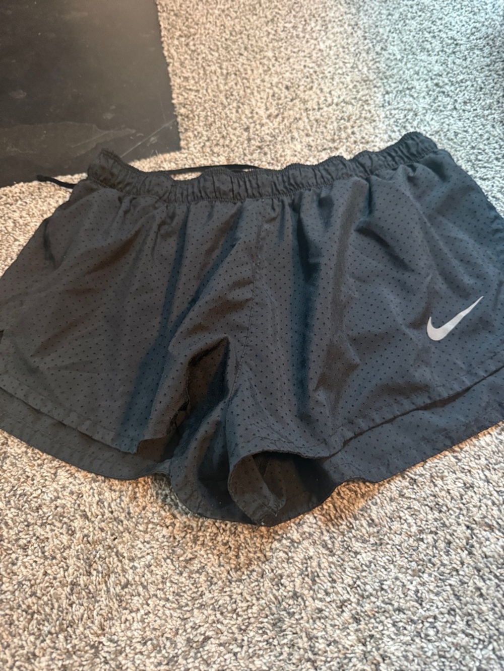 Nike Men’s  Black Athletic Perforated Running Shorts